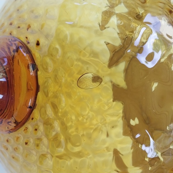 Pair Empoli Italy Amber Diamond Optic Brandy Snifters - Picture 13 of 15